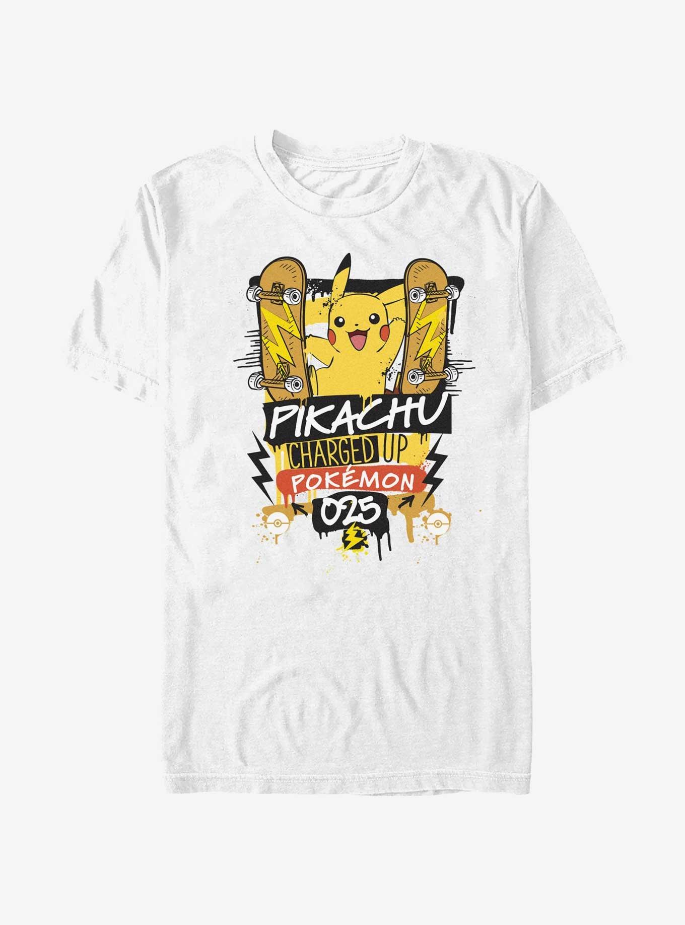 Pokemon Pikachu Charge Up Extra Soft T-Shirt, WHITE, hi-res