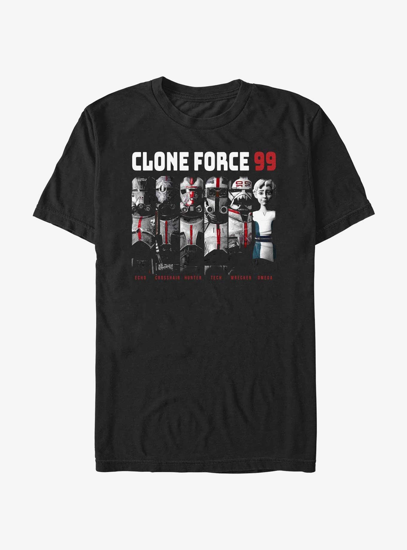 Star Wars: The Bad Batch Clone Force Group Extra Soft T-Shirt, BLACK, hi-res