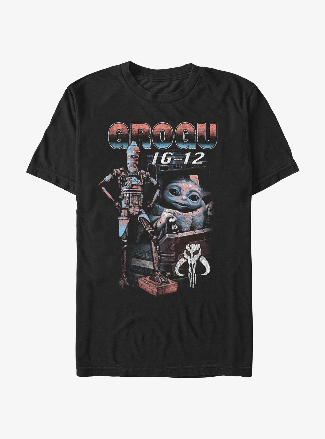 Star Wars The Mandalorian Grogu & IG-12 Extra Soft T-Shirt, , hi-res