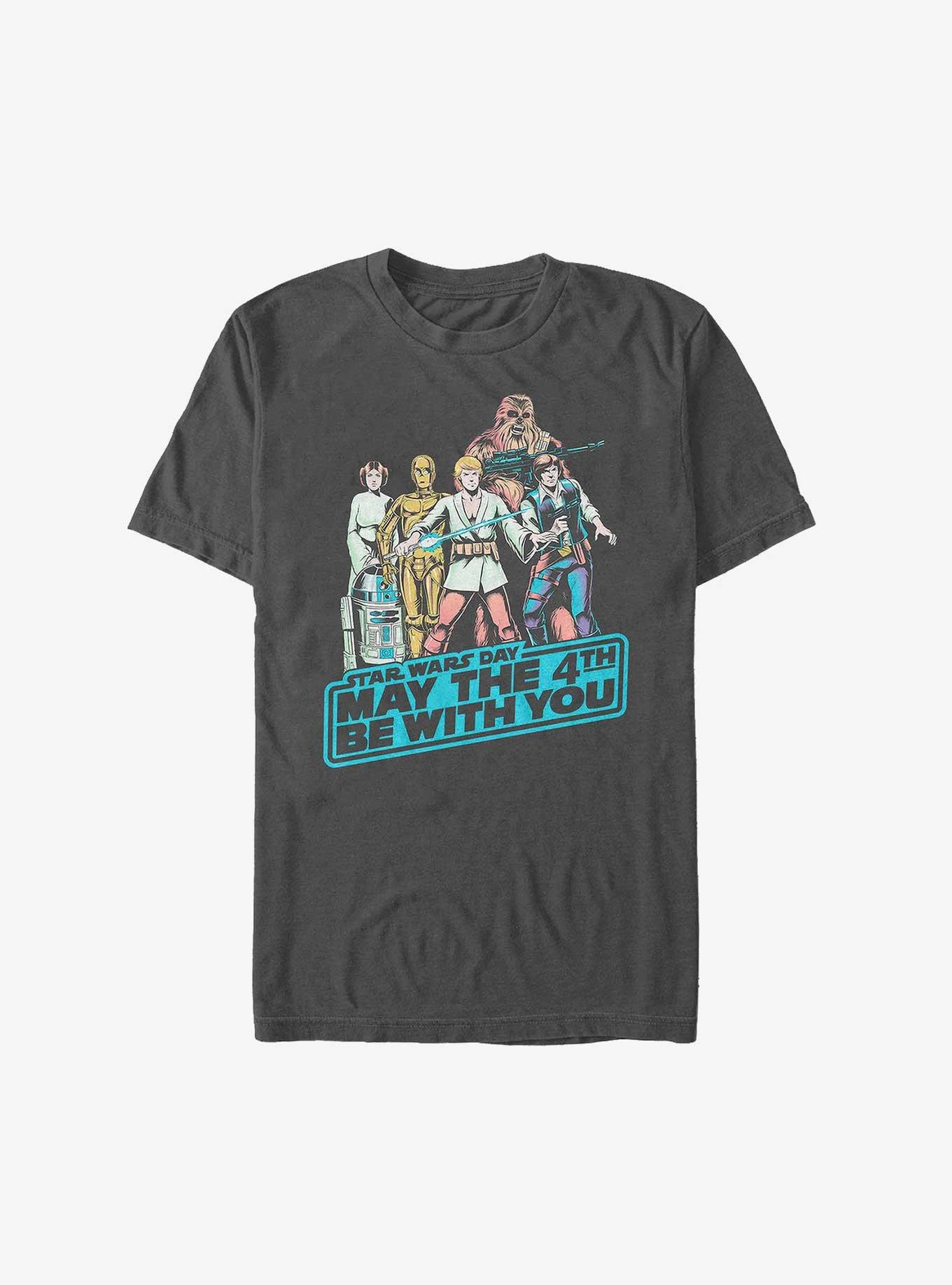 Star Wars May Fourth Group Extra Soft T-Shirt, CHARCOAL, hi-res