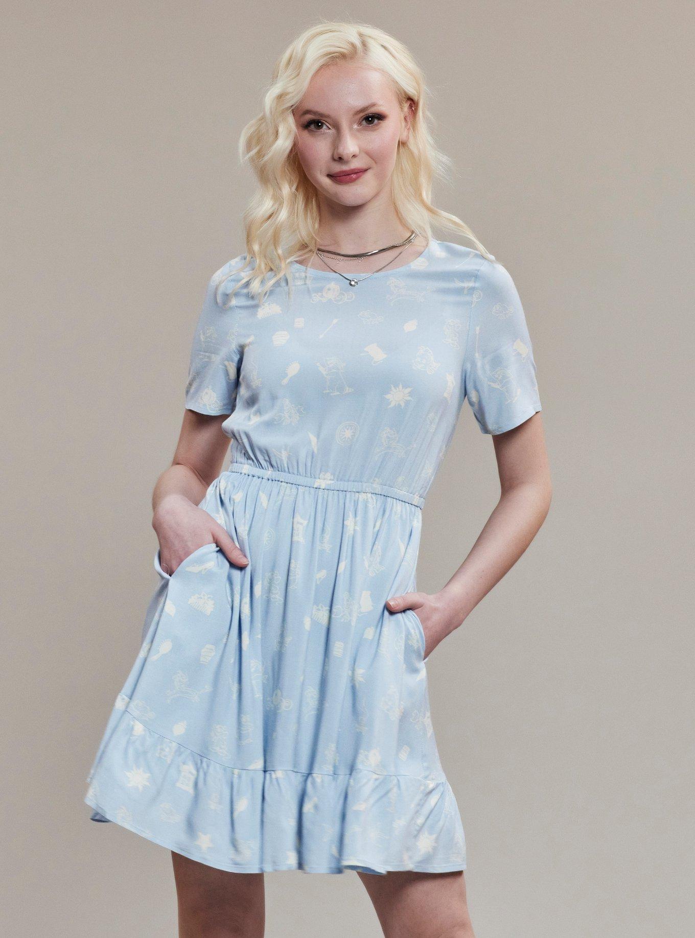 Her Universe Disney Princess Sidekicks & Icons Dress Her Universe Exclusive, BABY BLUE, hi-res