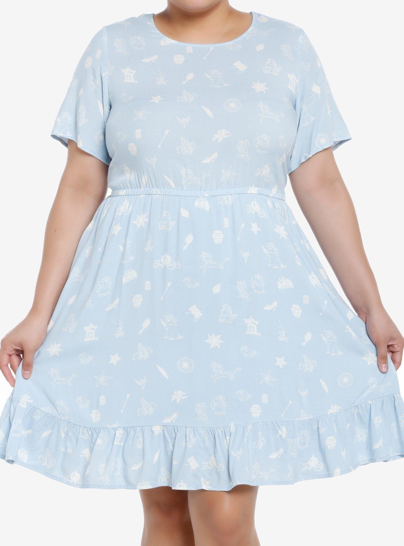Her Universe Disney Princess Sidekicks & Icons Dress Plus Size Her Universe Exclusive, BABY BLUE, hi-res
