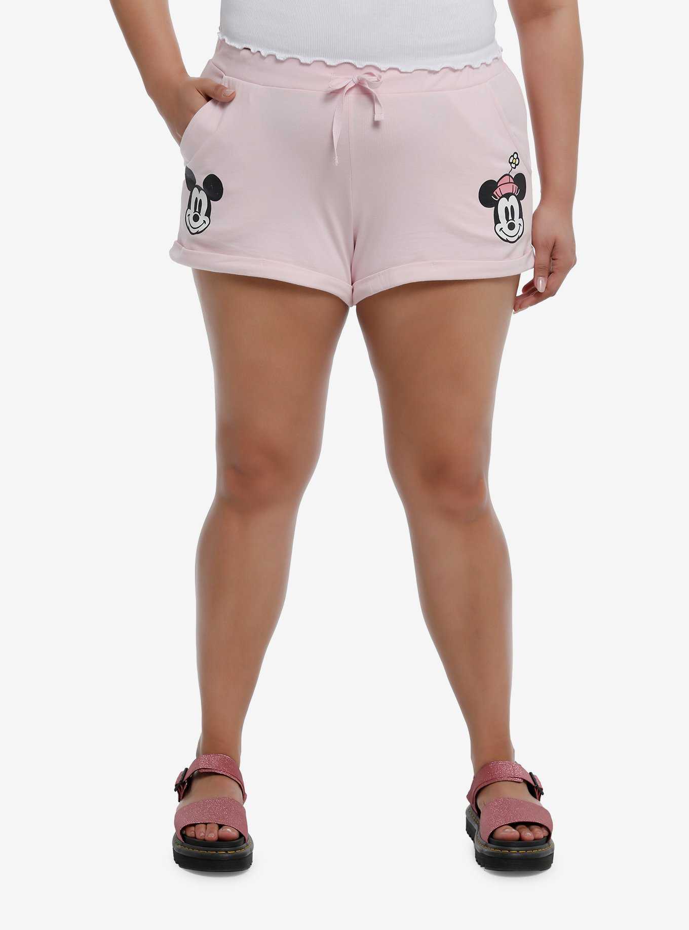 Her Universe Disney Mickey Mouse & Minnie Mouse Heart Lounge Shorts Plus Size, , hi-res