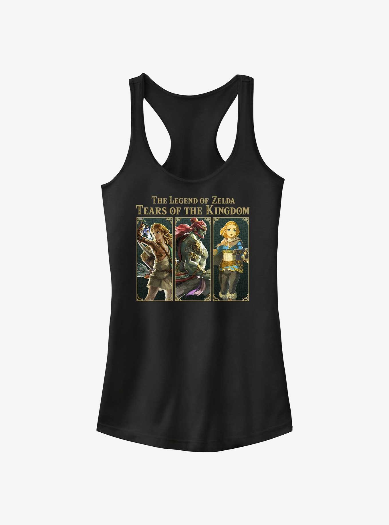 The Legend of Zelda: Tears of the Kingdom Trio Box Up Girls Tank, BLACK, hi-res