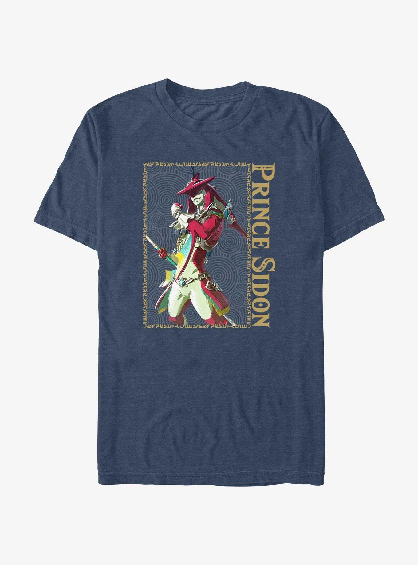 The Legend of Zelda: Tears of the Kingdom Prince Sidon T-Shirt, NAVY HTR, hi-res