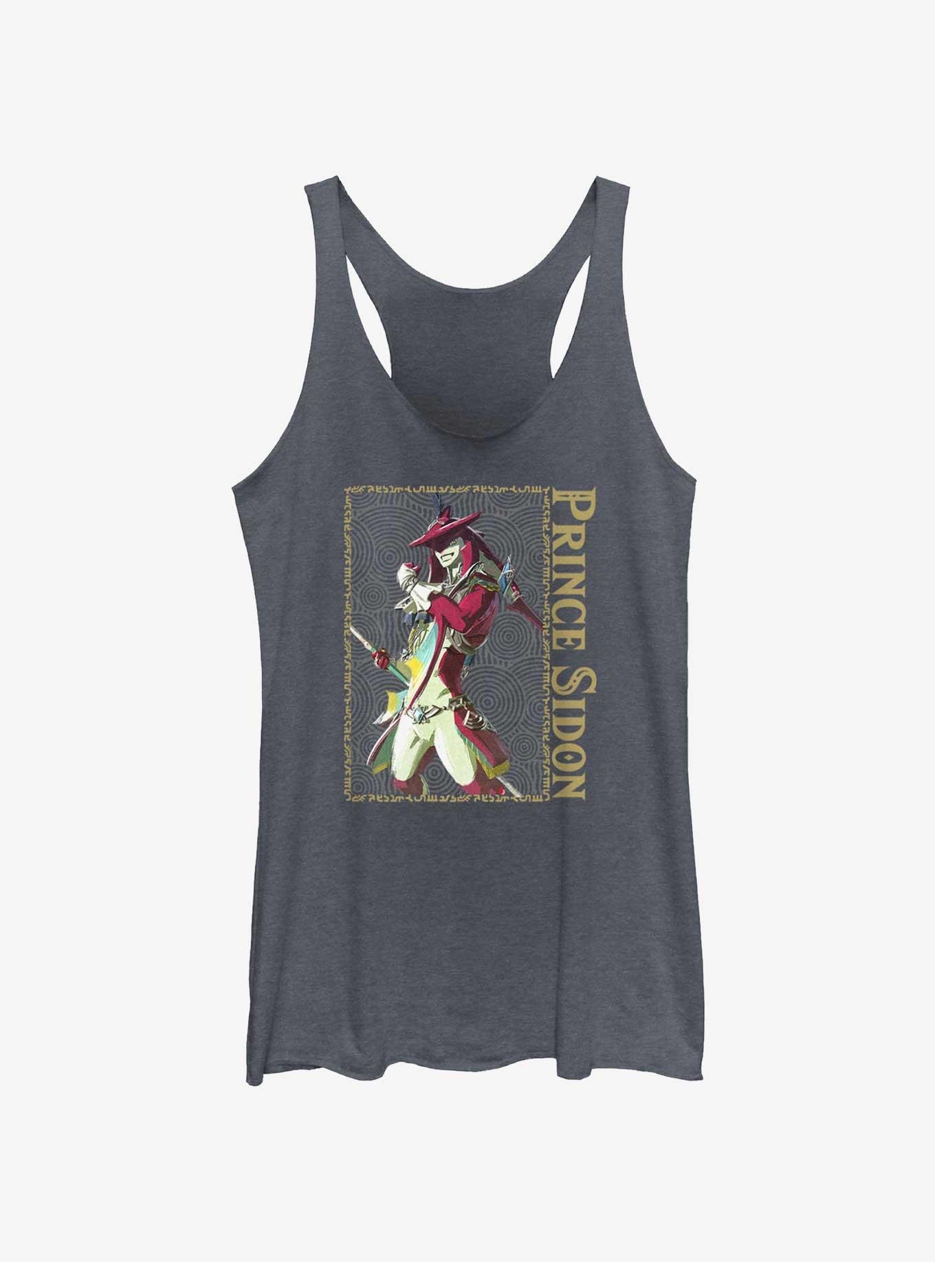 The Legend of Zelda: Tears of the Kingdom Prince Sidon Girls Tank, NAVY HTR, hi-res