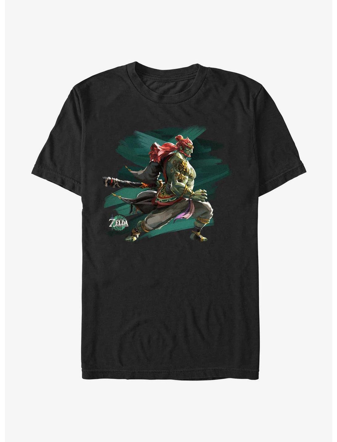 The Legend of Zelda: Tears of the Kingdom Ganondorf Logo T-Shirt, BLACK, hi-res