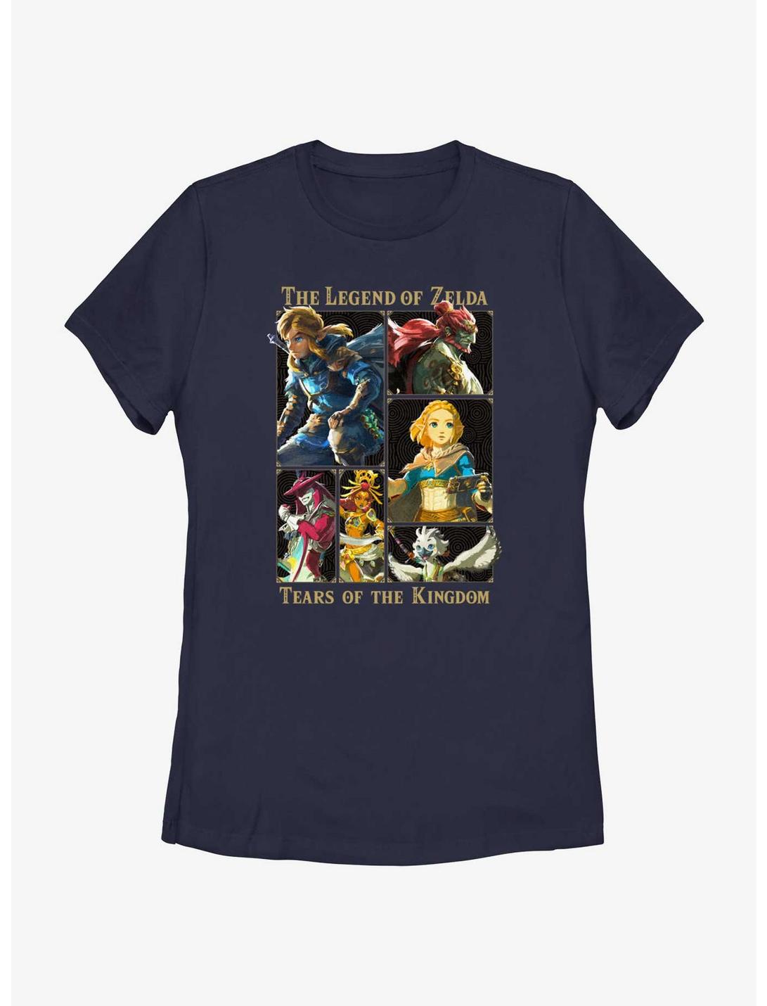 The Legend of Zelda: Tears of the Kingdom Hero Boxup Womens T-Shirt, NAVY, hi-res