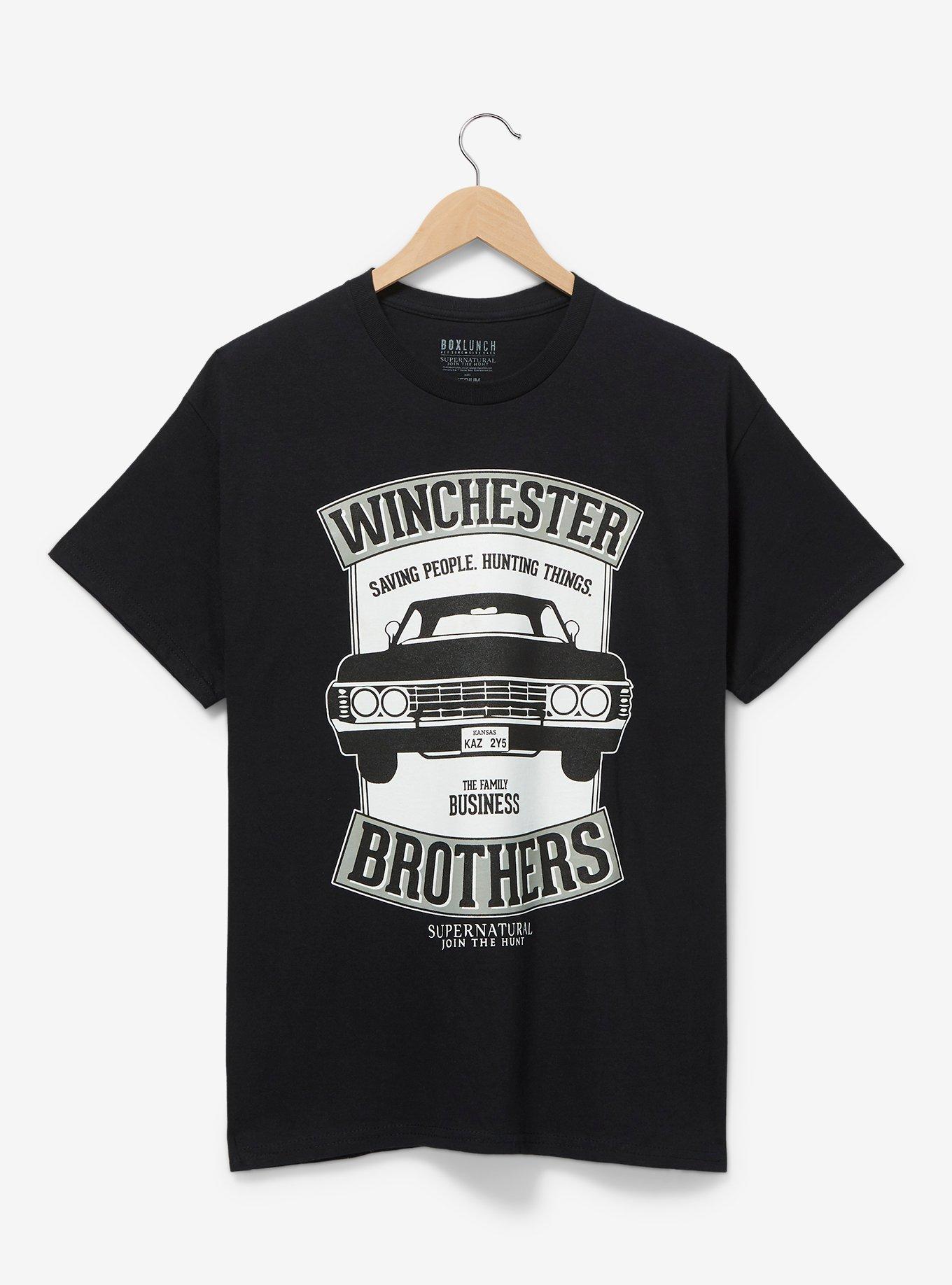 Supernatural Winchester Brothers Women's T-Shirt - BoxLunch Exclusive, BLACK, hi-res
