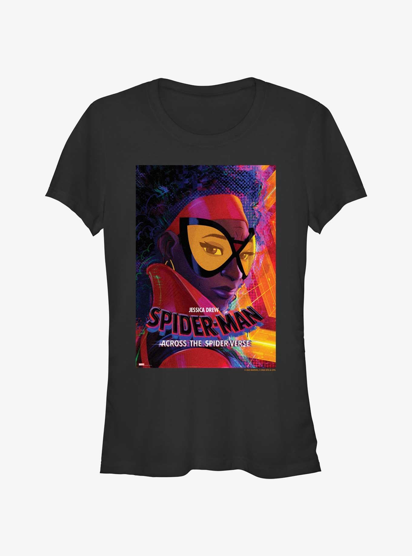 Spider-Man: Across The Spider-Verse Jessica Drew Spider-Woman Poster Girls T-Shirt, BLACK, hi-res