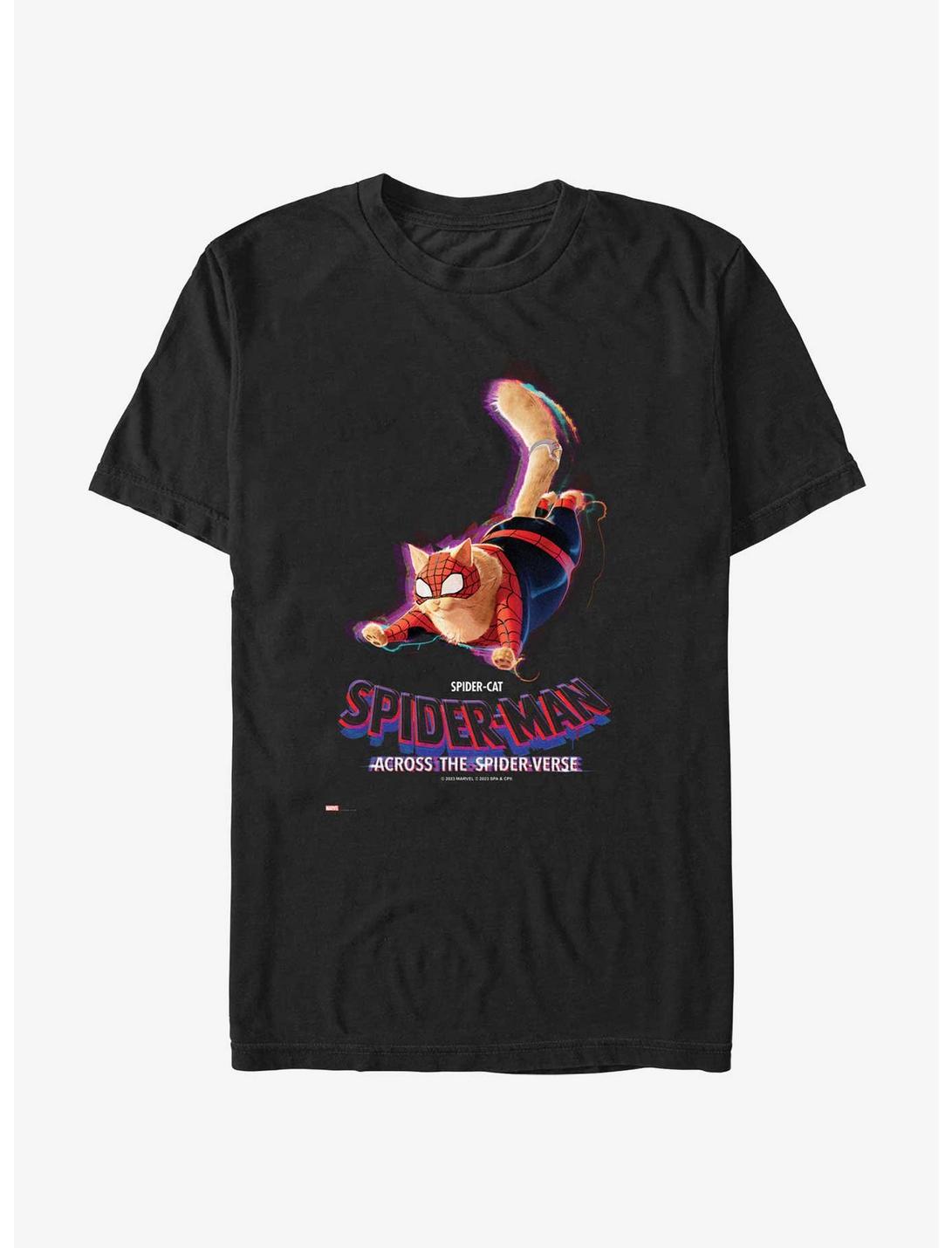 Spider-Man: Across The Spider-Verse Spider-Cat Poster T-Shirt, BLACK, hi-res