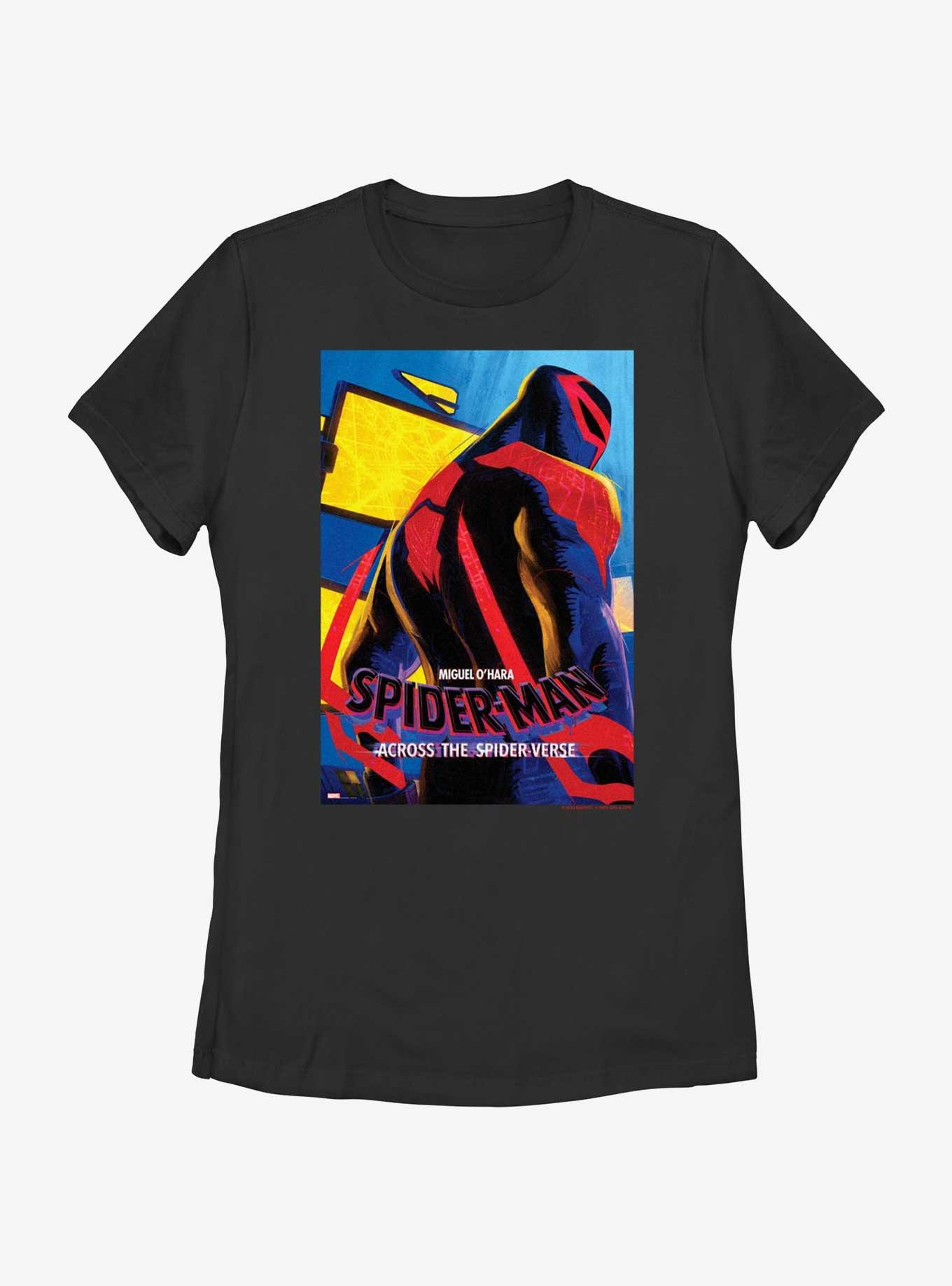 Spider-Man: Across The Spider-Verse Spider-Man 2099 Miguel Poster Womens T-Shirt, BLACK, hi-res