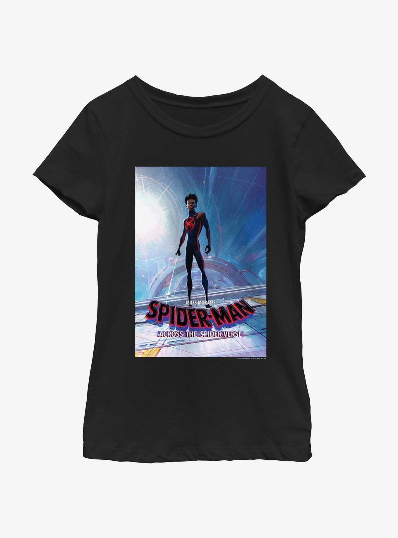 Spider-Man: Across The Spider-Verse Miles Morales Poster Youth Girls T-Shirt, , hi-res