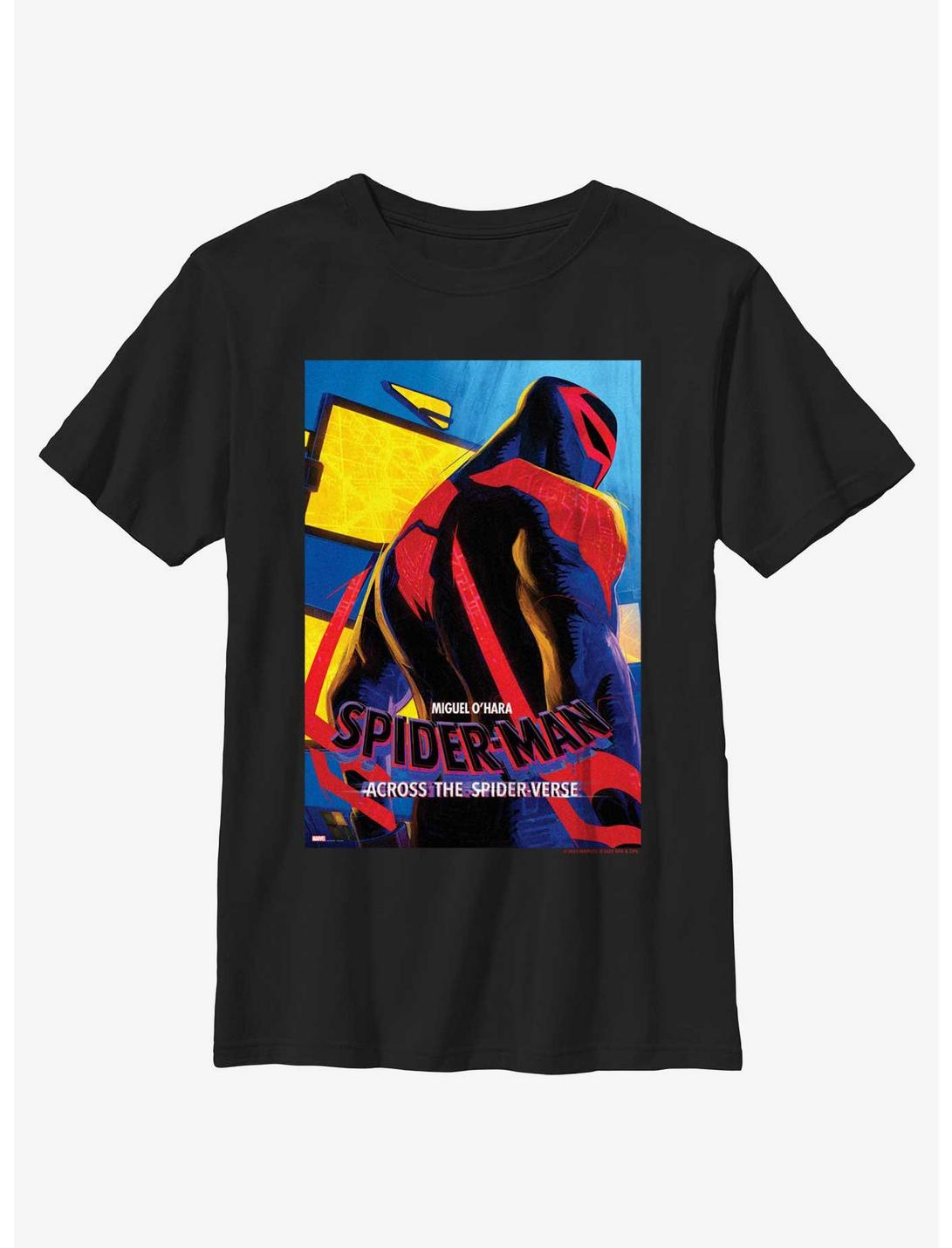 Spider-Man: Across The Spider-Verse Spider-Man 2099 Miguel Poster Youth T-Shirt, BLACK, hi-res