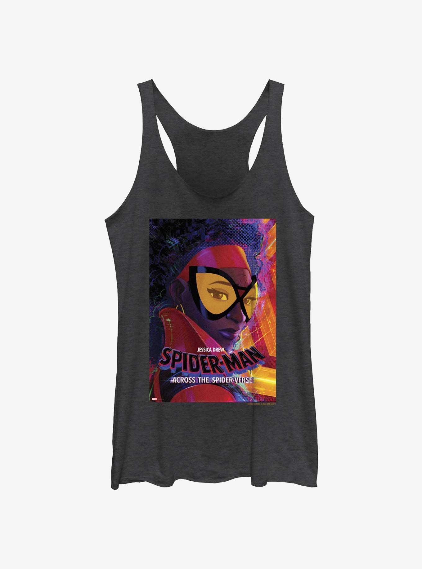 Spider-Man: Across The Spider-Verse Jessica Drew Spider-Woman Poster Womens Tank Top, BLK HTR, hi-res