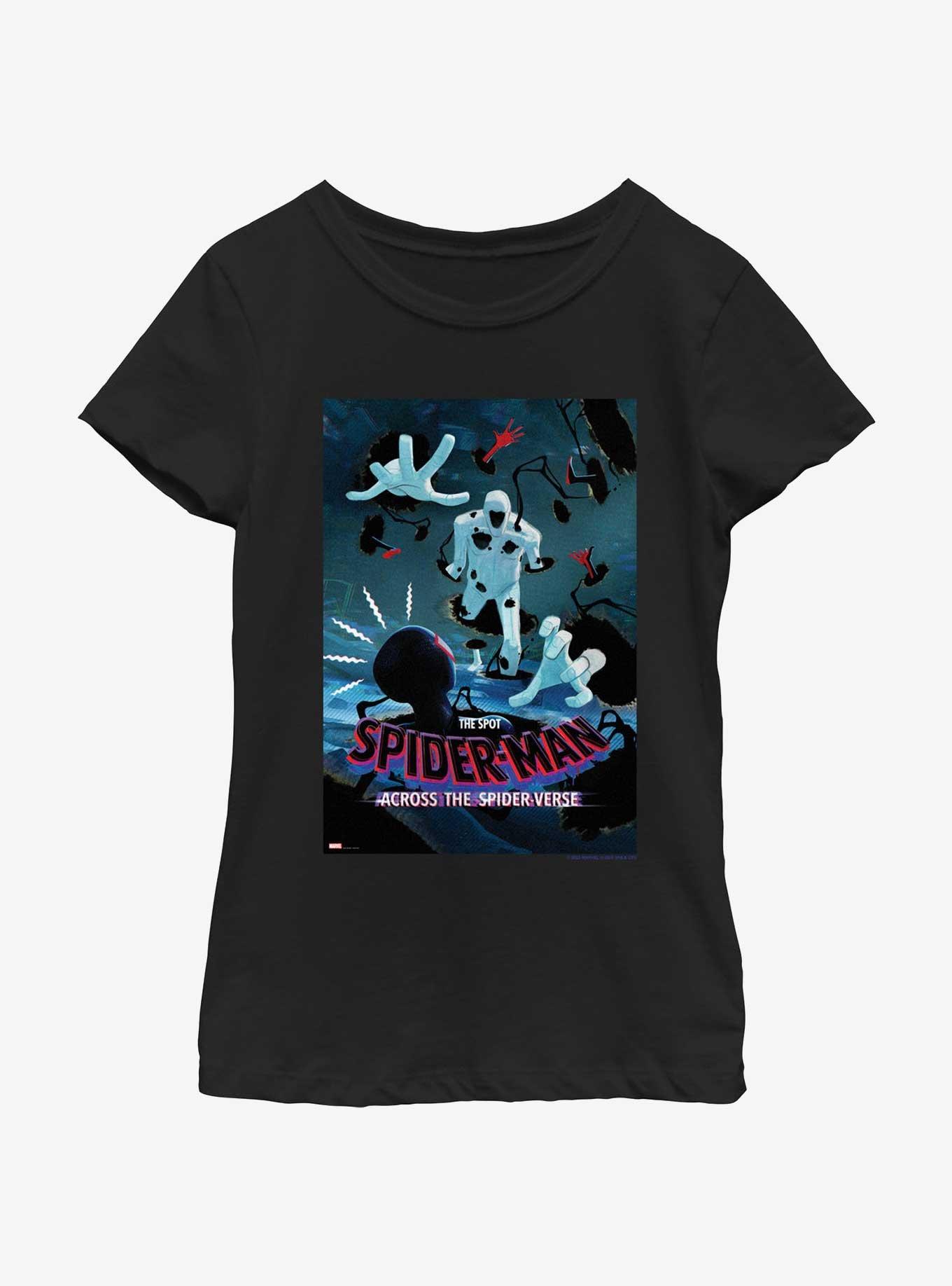 Spider-Man: Across The Spider-Verse The Spot Poster Youth Girls T-Shirt, BLACK, hi-res
