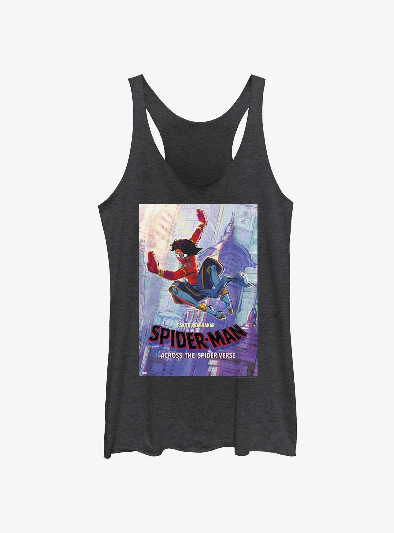 Spider-Man: Across The Spider-Verse Pavitr Prabhakar Poster Womens Tank Top, BLK HTR, hi-res