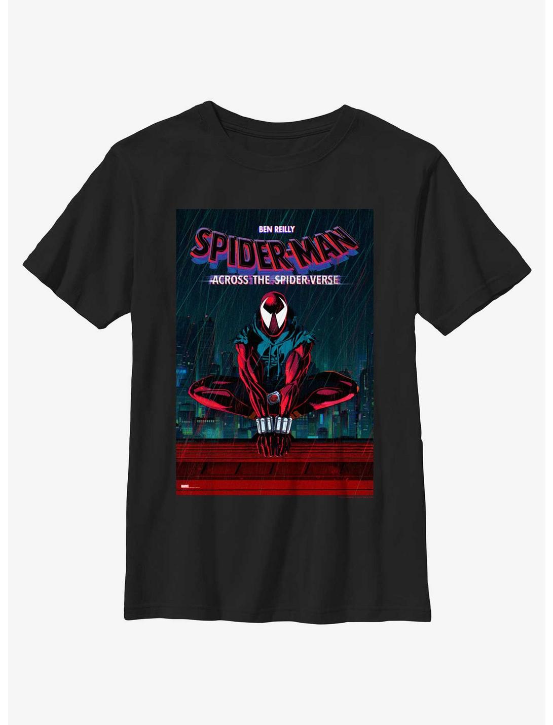 Spider-Man: Across The Spider-Verse Scarlet-Spider Poster Youth T-Shirt, BLACK, hi-res