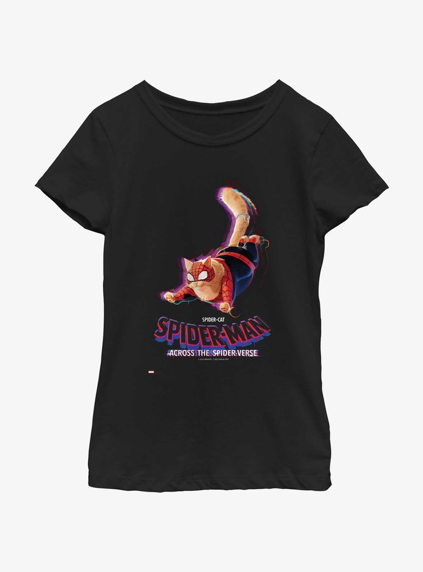 Spider-Man: Across The Spider-Verse Spider-Cat Poster Youth Girls T-Shirt, , hi-res