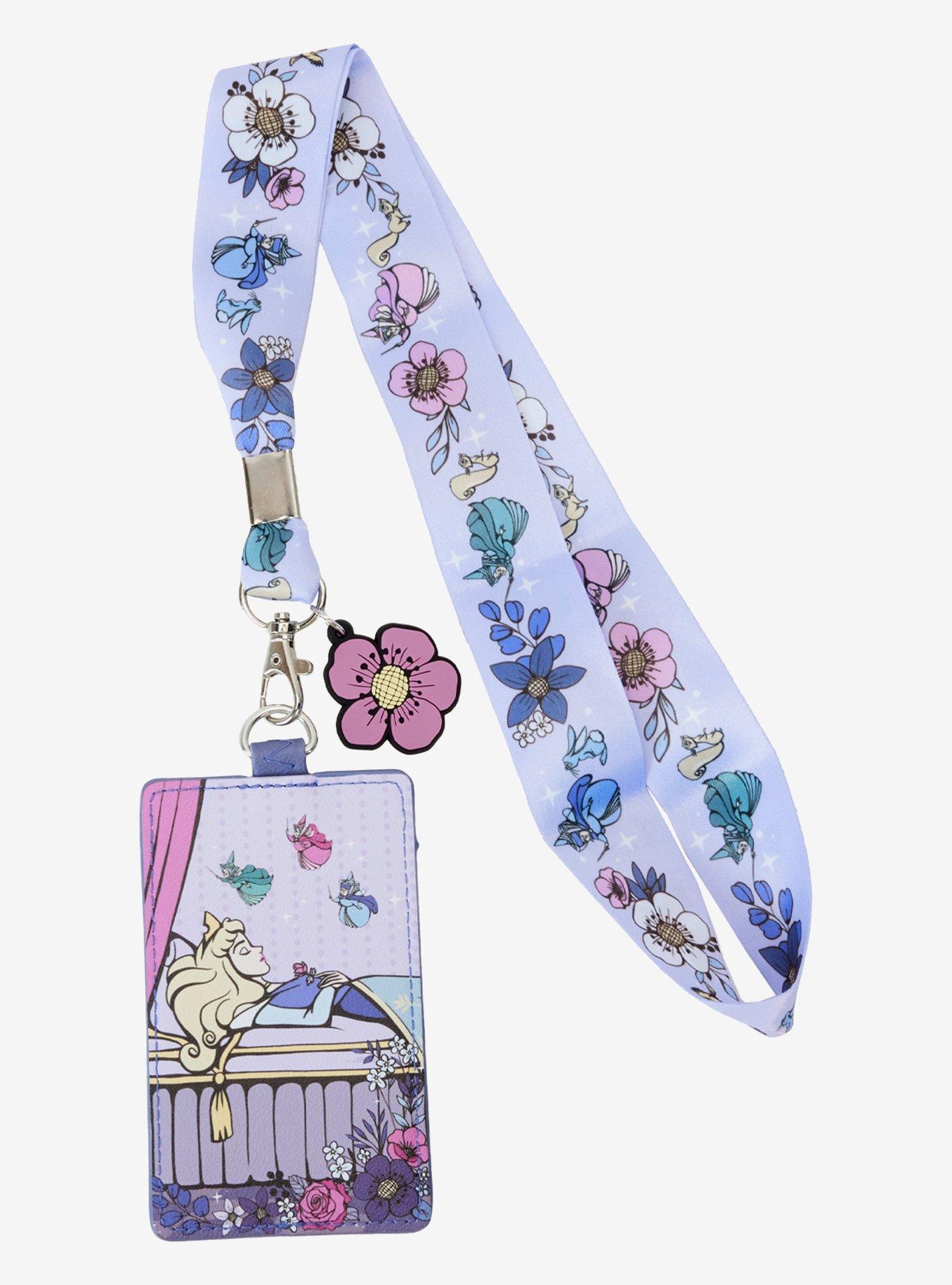 Loungefly Disney Sleeping Beauty 65th Anniversary Floral Lanyard, , hi-res