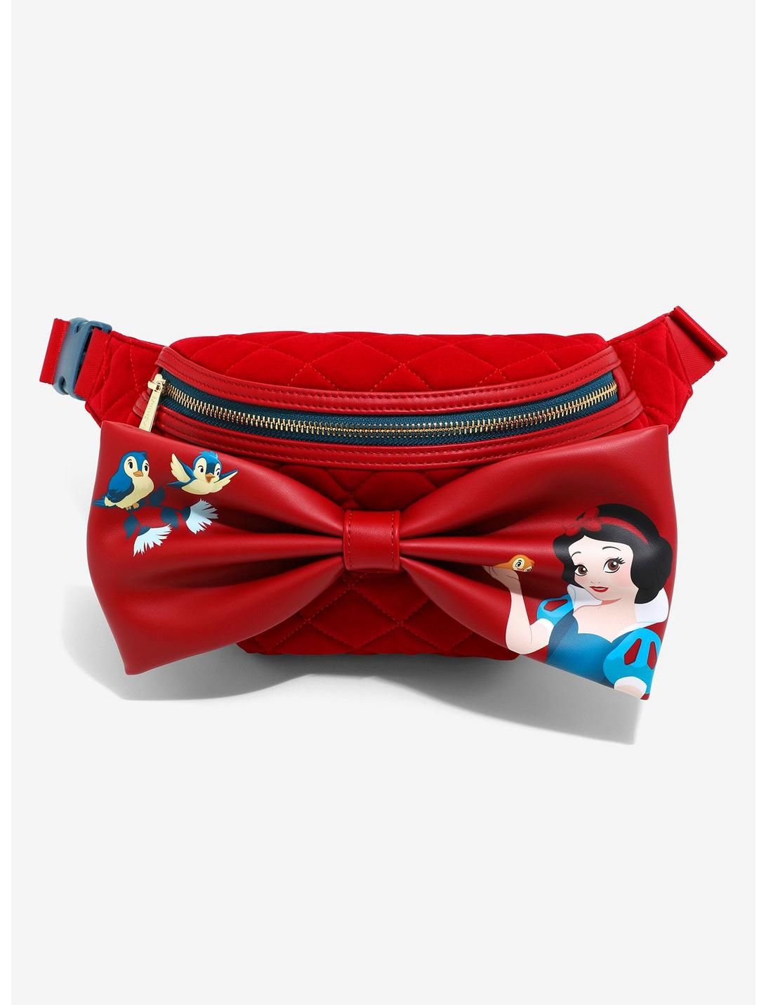 Loungefly Disney Snow White And The Seven Dwarfs Bow Velvet Fanny Pack, , hi-res