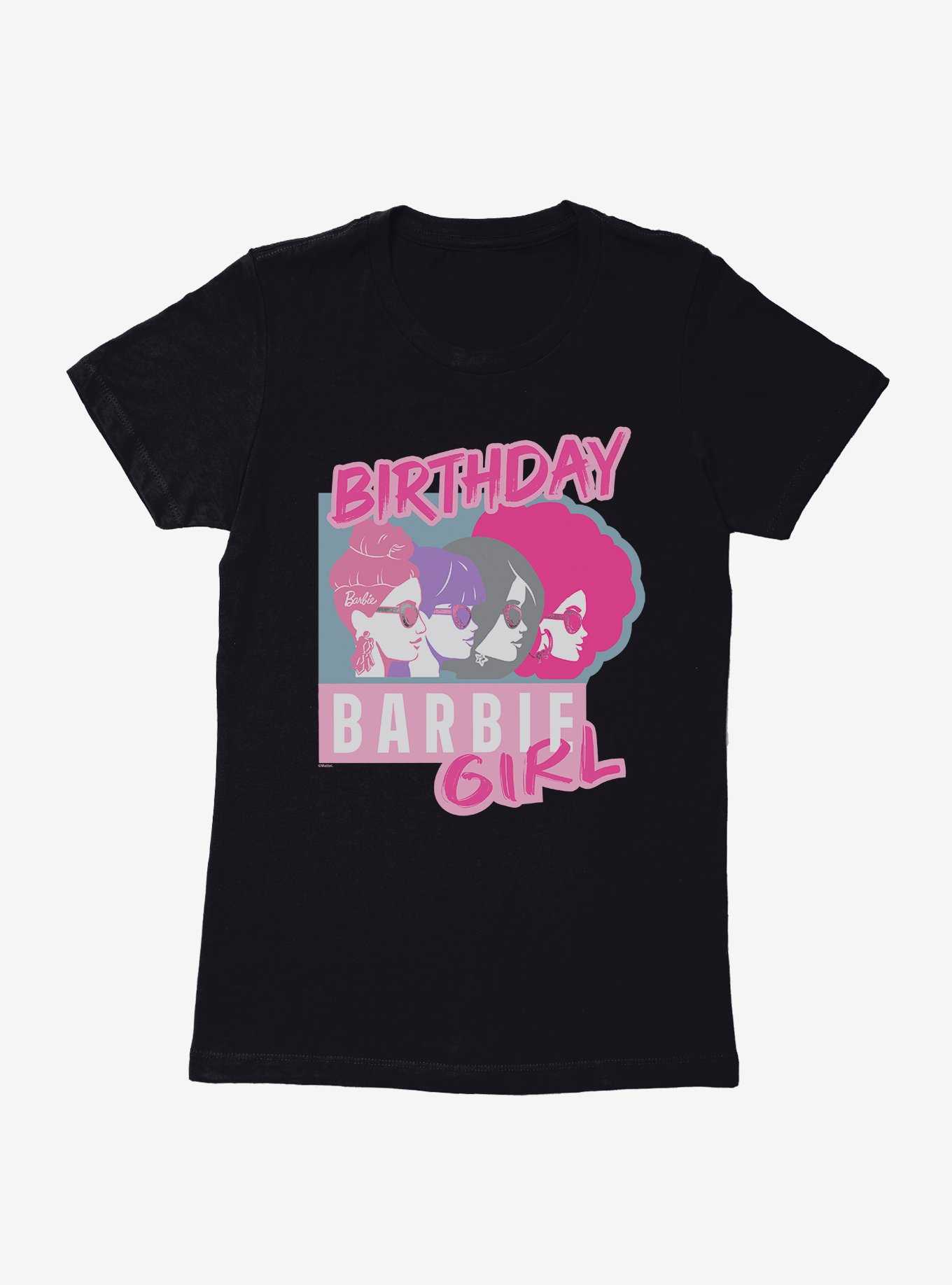 Barbie Birthday Girls Silhouettes Womens T-Shirt, , hi-res