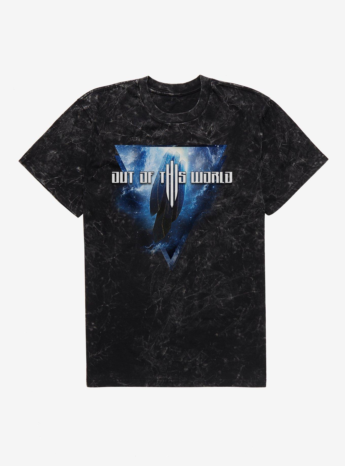 Out Of This World Prism Logo Mineral Wash T-Shirt, BLACK MINERAL WASH, hi-res