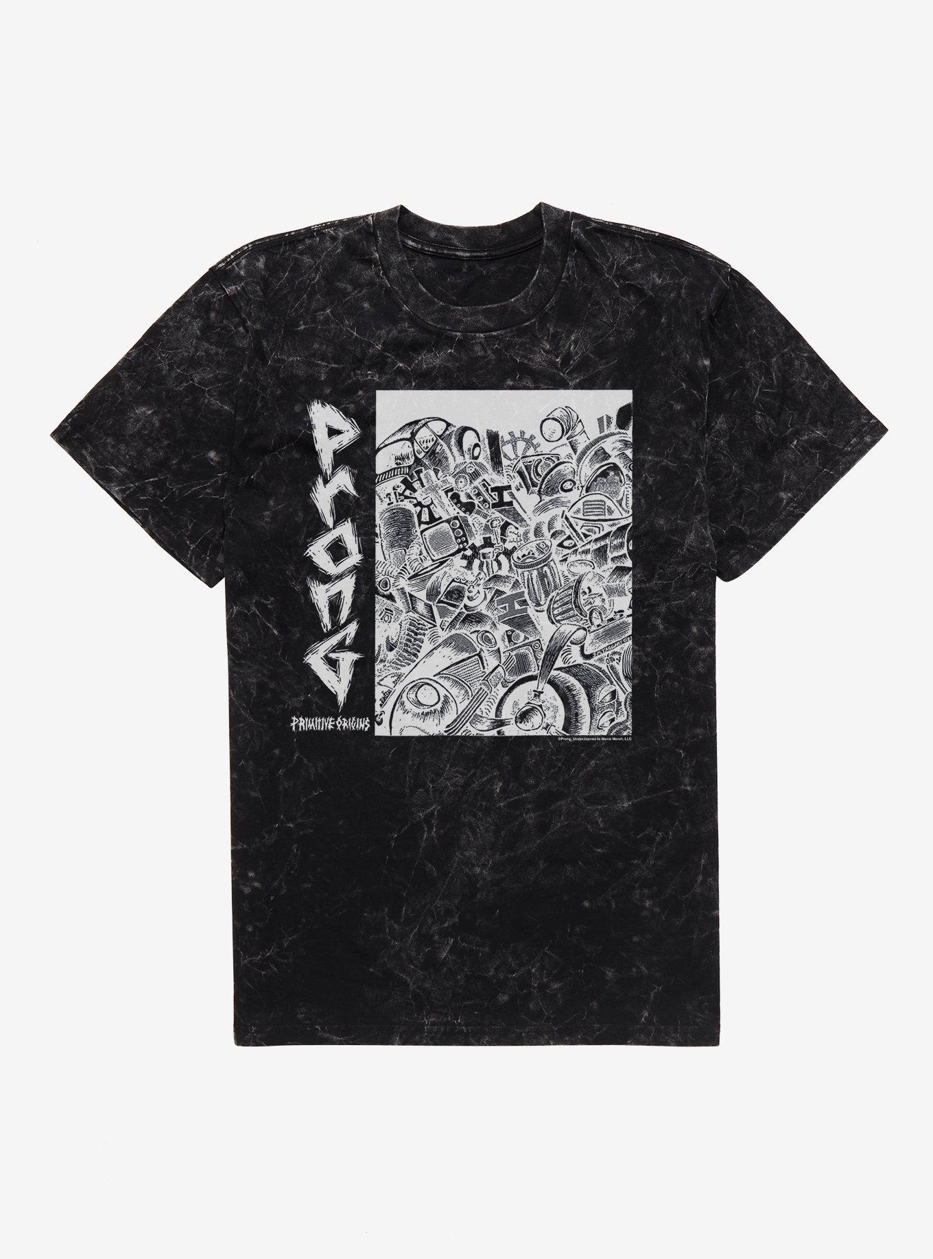 Prong Primitive Origins EP Mineral Wash T-Shirt, BLACK MINERAL WASH, hi-res