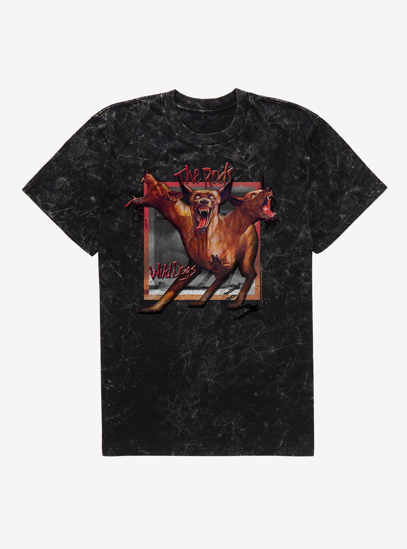 The Rods Wild Dogs Mineral Wash T-Shirt, BLACK MINERAL WASH, hi-res