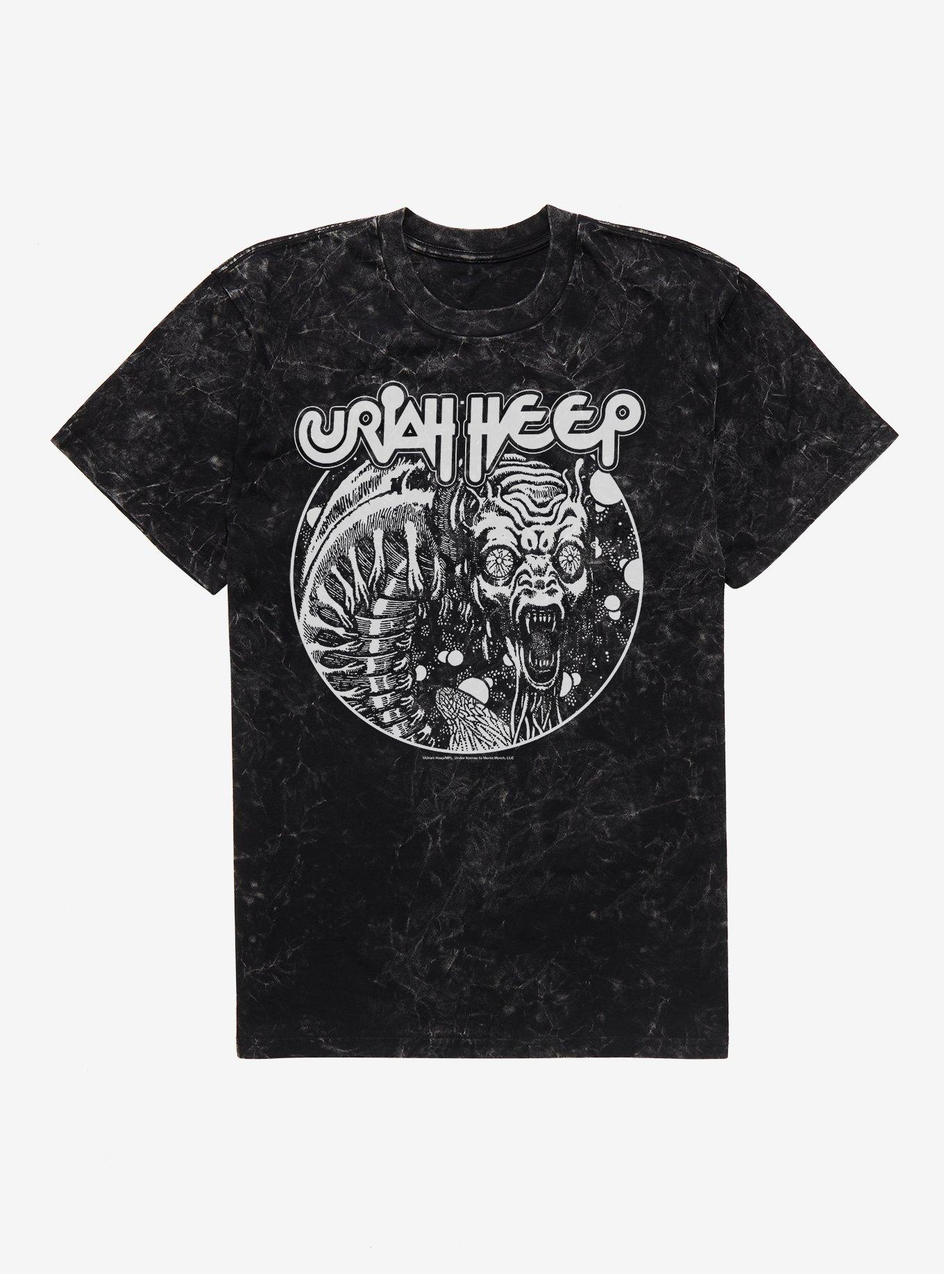 Uriah Heep Very 'Eavy Very 'Umble Mineral Wash T-Shirt, BLACK MINERAL WASH, hi-res