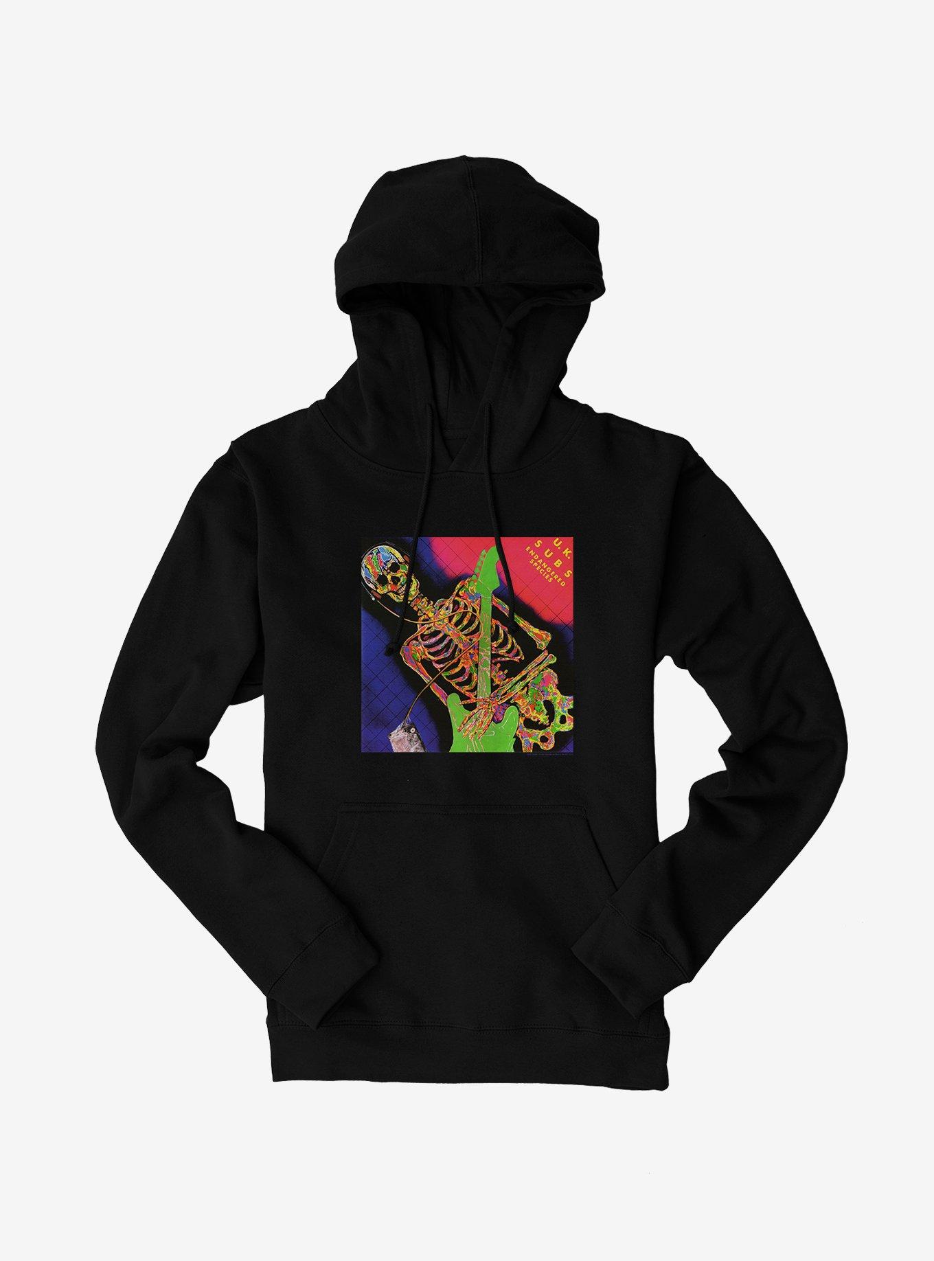 UK Subs Endangered Species Hoodie, BLACK, hi-res