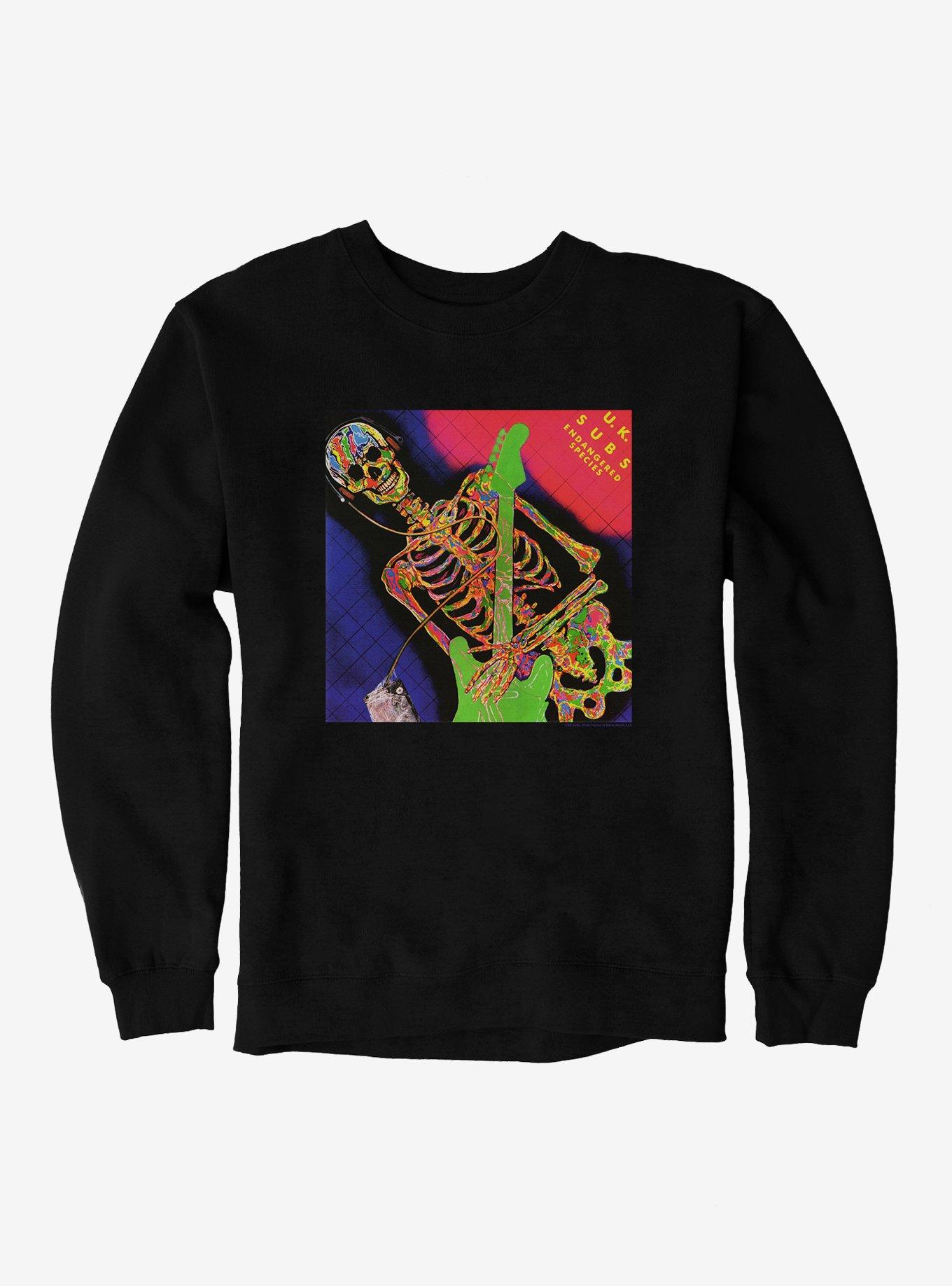 UK Subs Endangered Species Sweatshirt, BLACK, hi-res