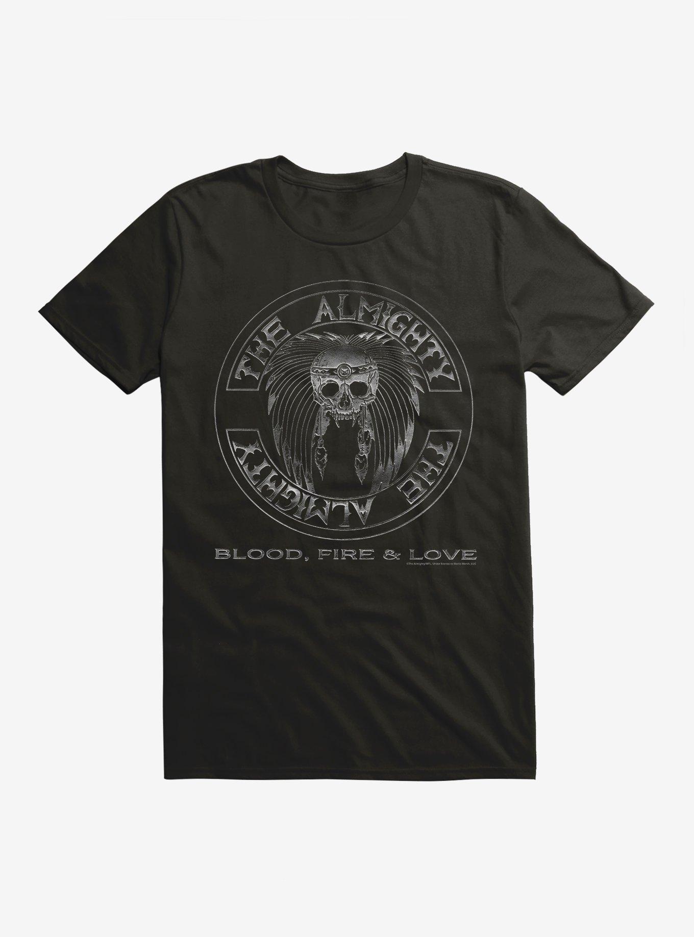 The Almighty Blood, Fire & Love T-Shirt, BLACK, hi-res