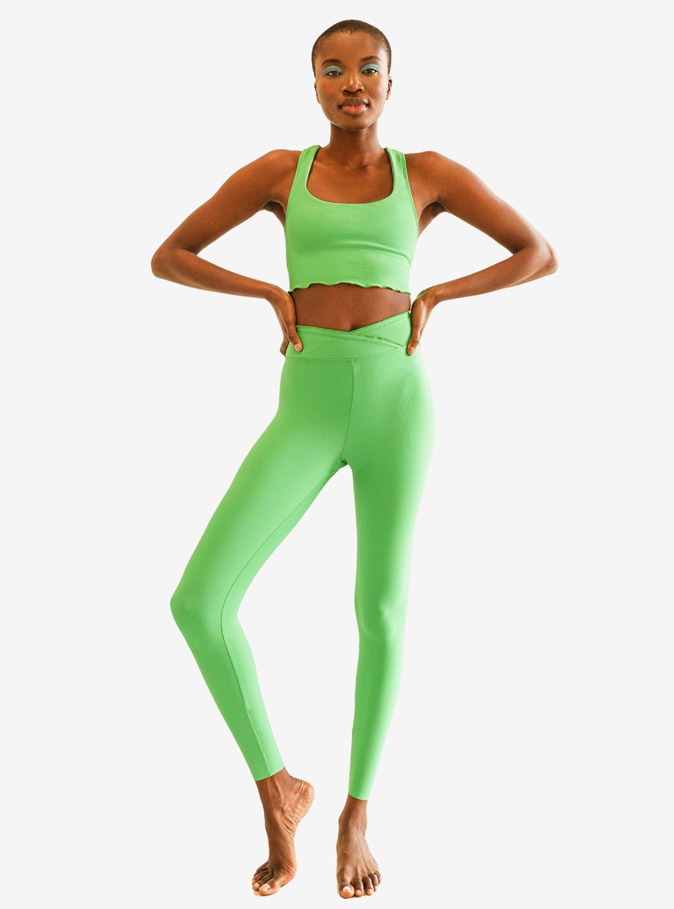 Dippin' Daisy's Lustre Leggings Paradise Palms Green