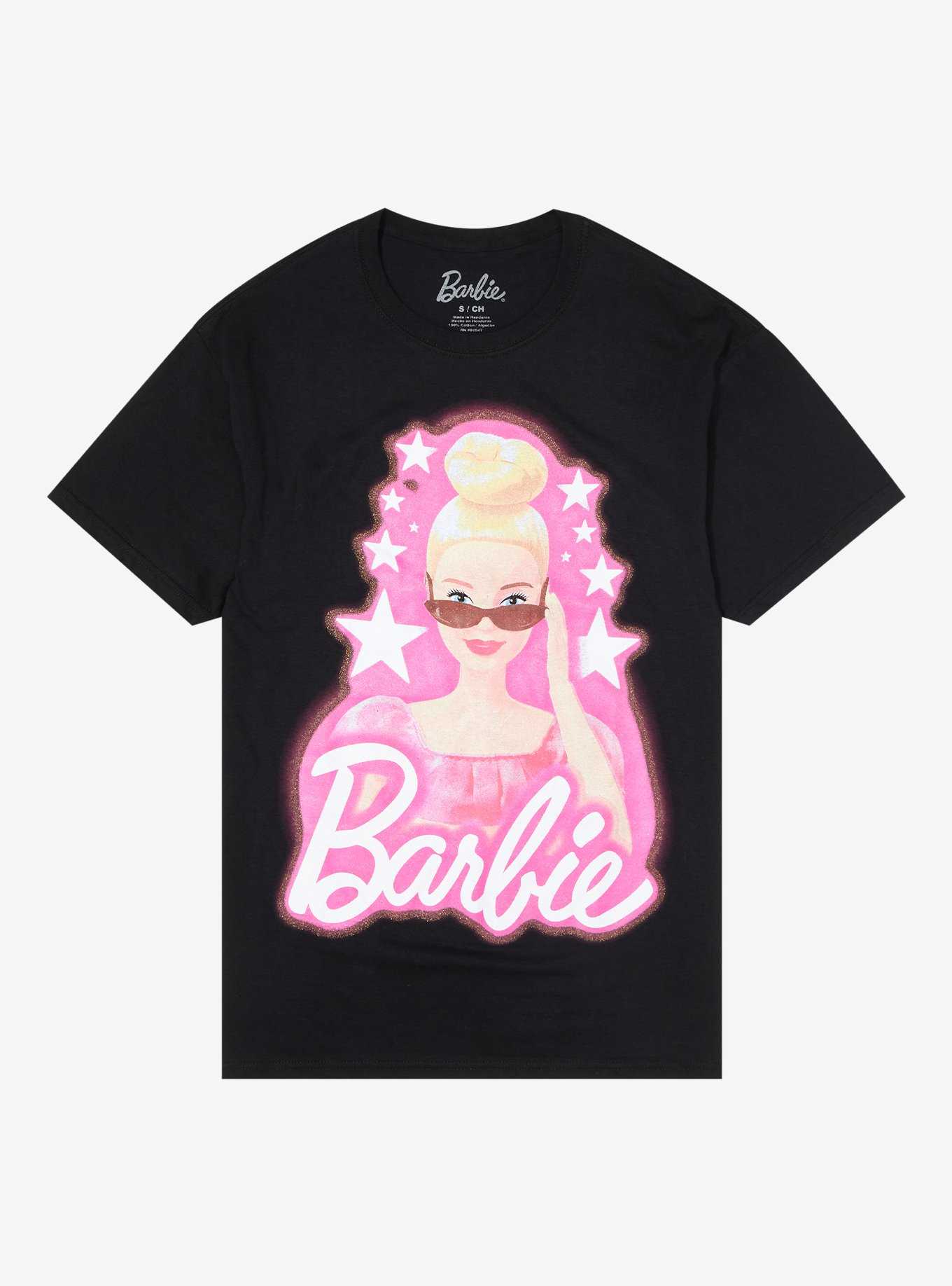 Barbie Doll Glitter Portrait Boyfriend Fit Girls T-Shirt, , hi-res