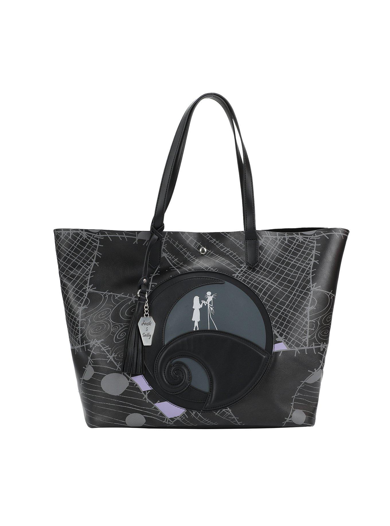 The Nightmare Before Christmas Jack & Sally Tote Handbag, , hi-res