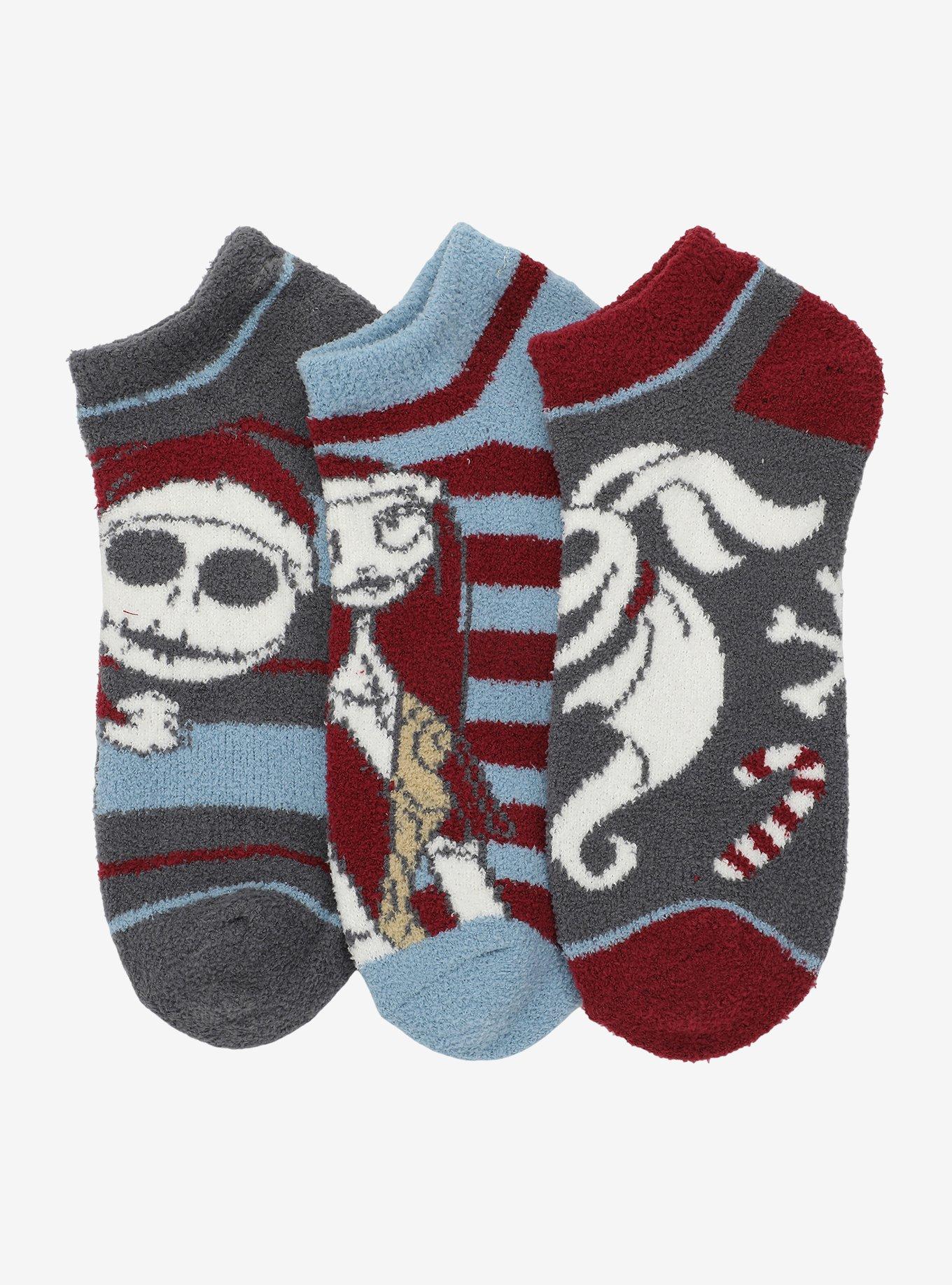 The Nightmare Before Christmas Holiday Characters Ankle Socks 3 Pair, , hi-res