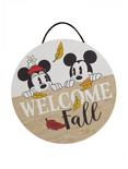 Disney Mickey Mouse & Minnie Mouse Welcome Fall Door Sign, , hi-res