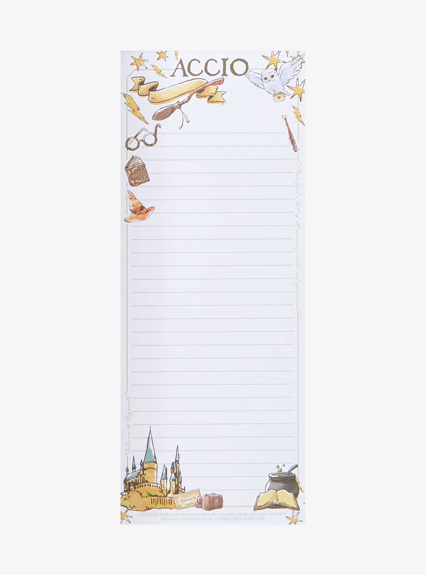 Harry Potter Icons Magnetic Notepad, , hi-res