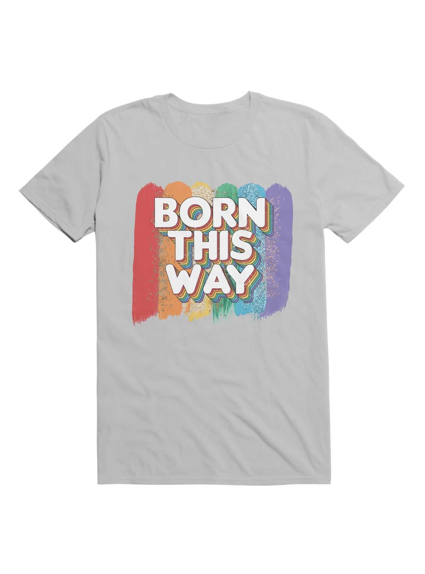 Born This Way Vintage Rainbow T-Shirt, , hi-res