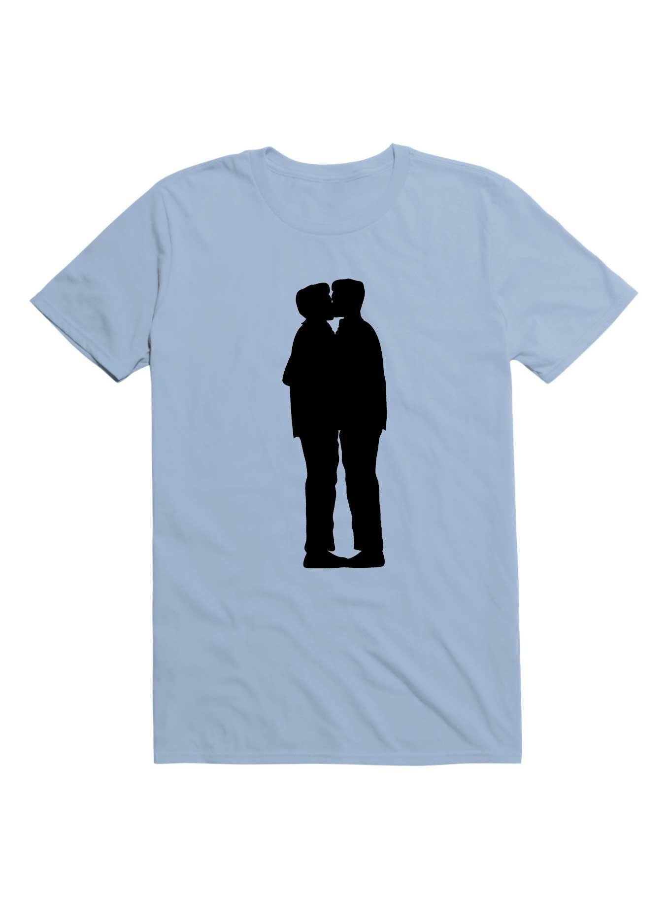 Gay Couple Kiss T-Shirt, , hi-res