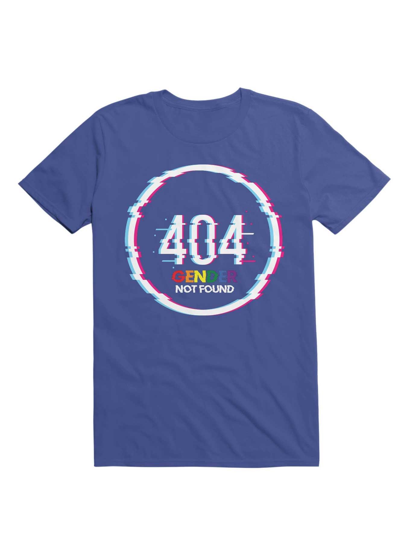 404 Gender Not Found T-Shirt, ROYAL, hi-res