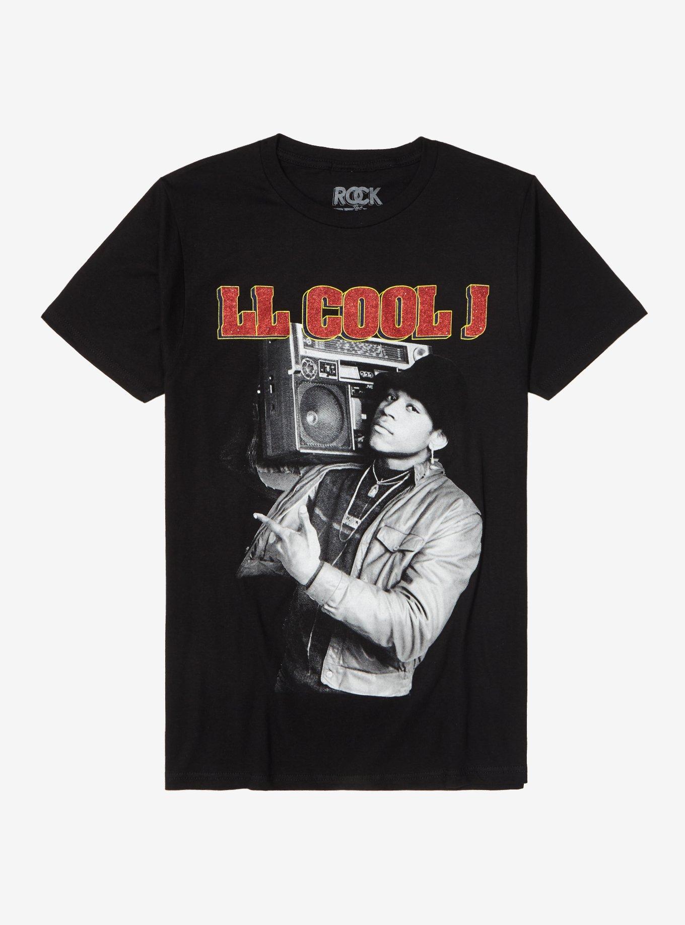 LL Cool J Stereo Portrait Boyfriend Fit Girls T-Shirt, BLACK, hi-res
