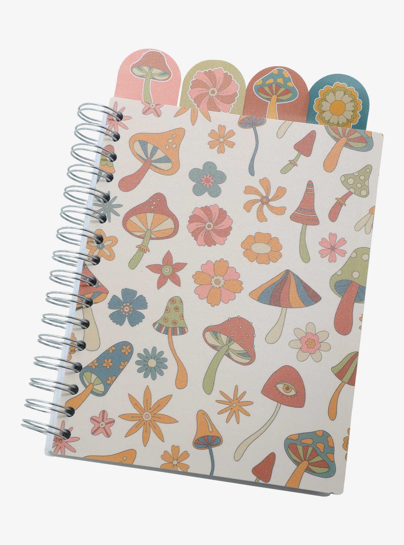 Retro Mushroom & Flower Tab Journal, , hi-res