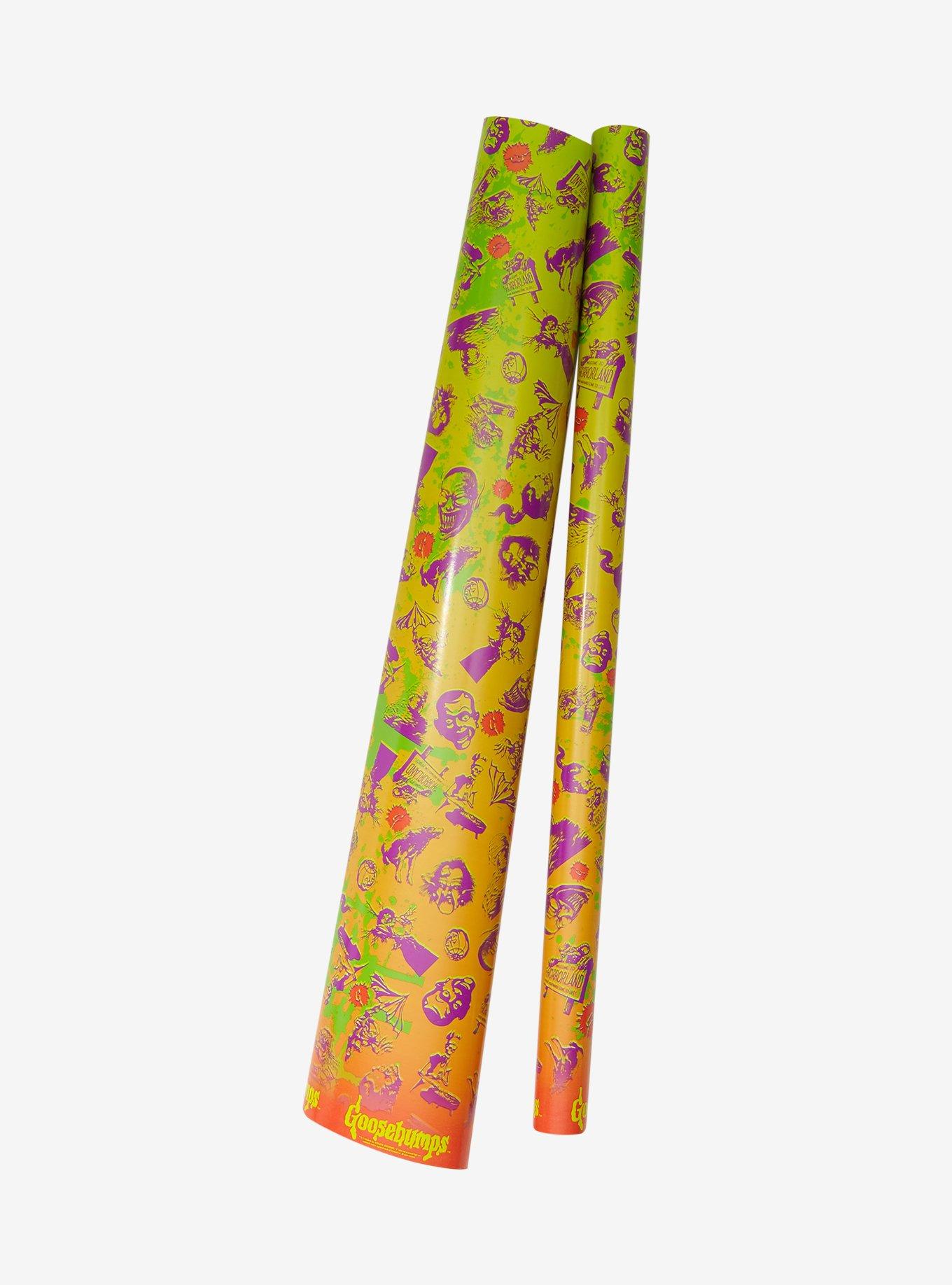 Goosebumps Icons Splatter Wrapping Paper, , hi-res