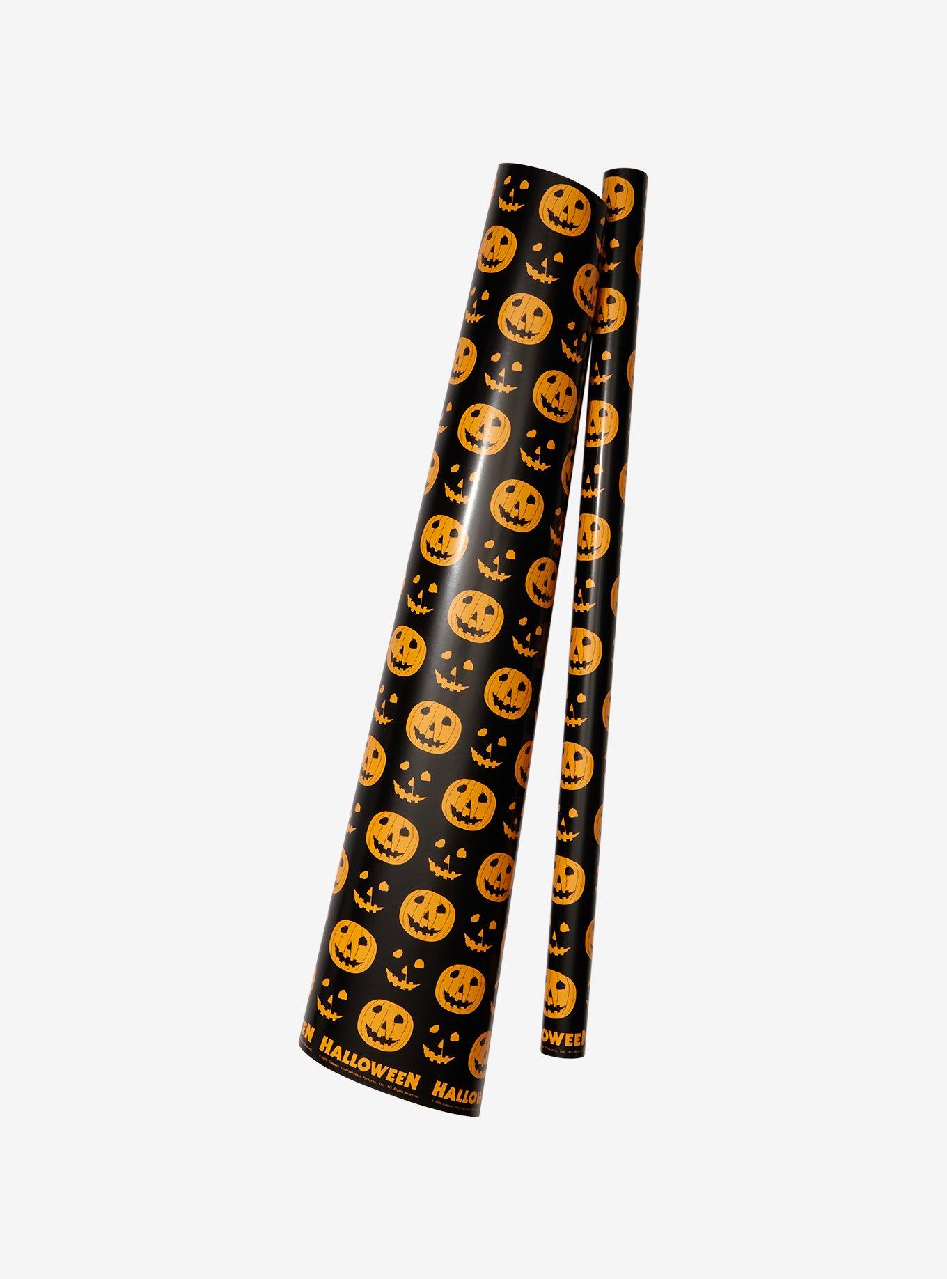 Halloween Jack-O'-Lantern Wrapping Paper, , hi-res