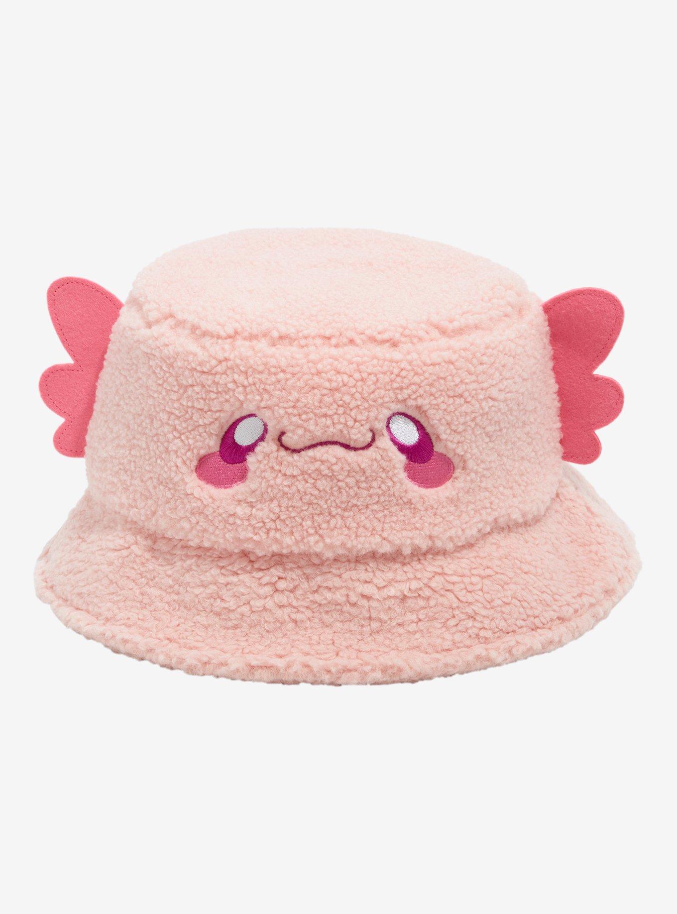 Pink Axolotl Sherpa Bucket Hat