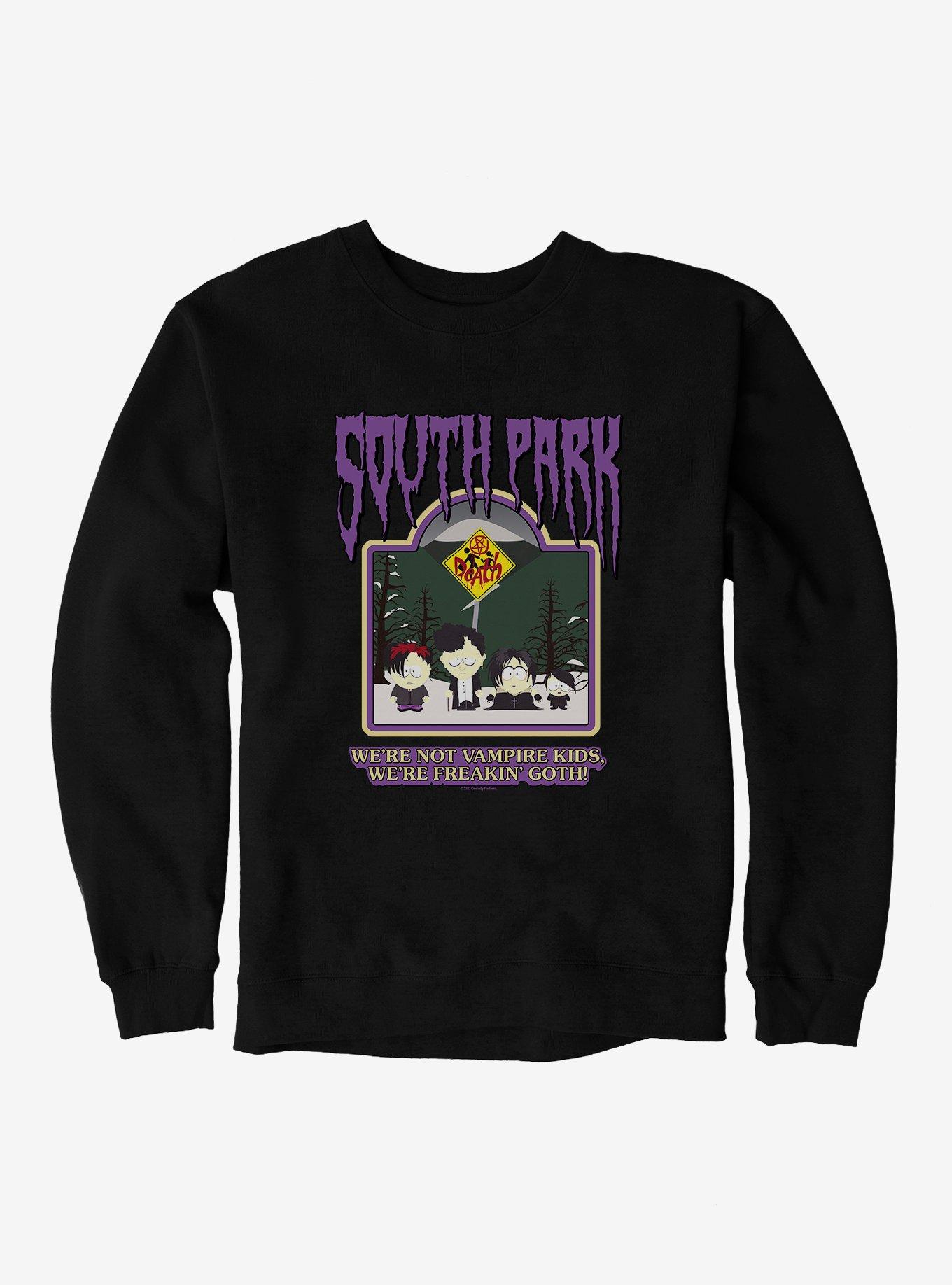 South Park We're Freakin Goth! Sweatshirt, BLACK, hi-res