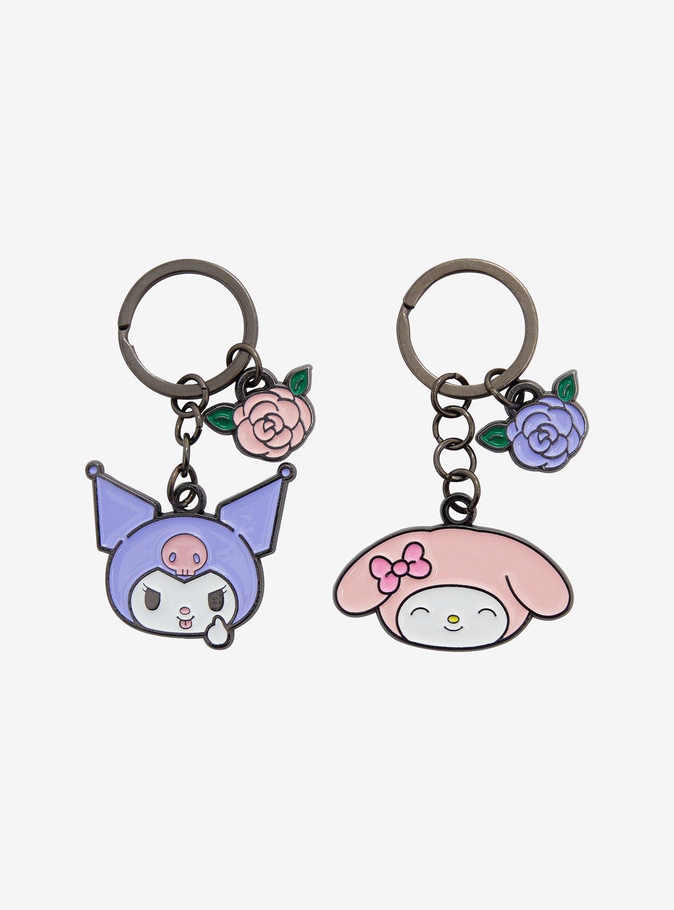 Sanrio Kuromi & My Melody Floral Multi-Charm Bestie Keychain Set, , hi-res