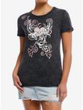 Social Collision Sinful Winged Heart Girls T-Shirt, PINK, hi-res